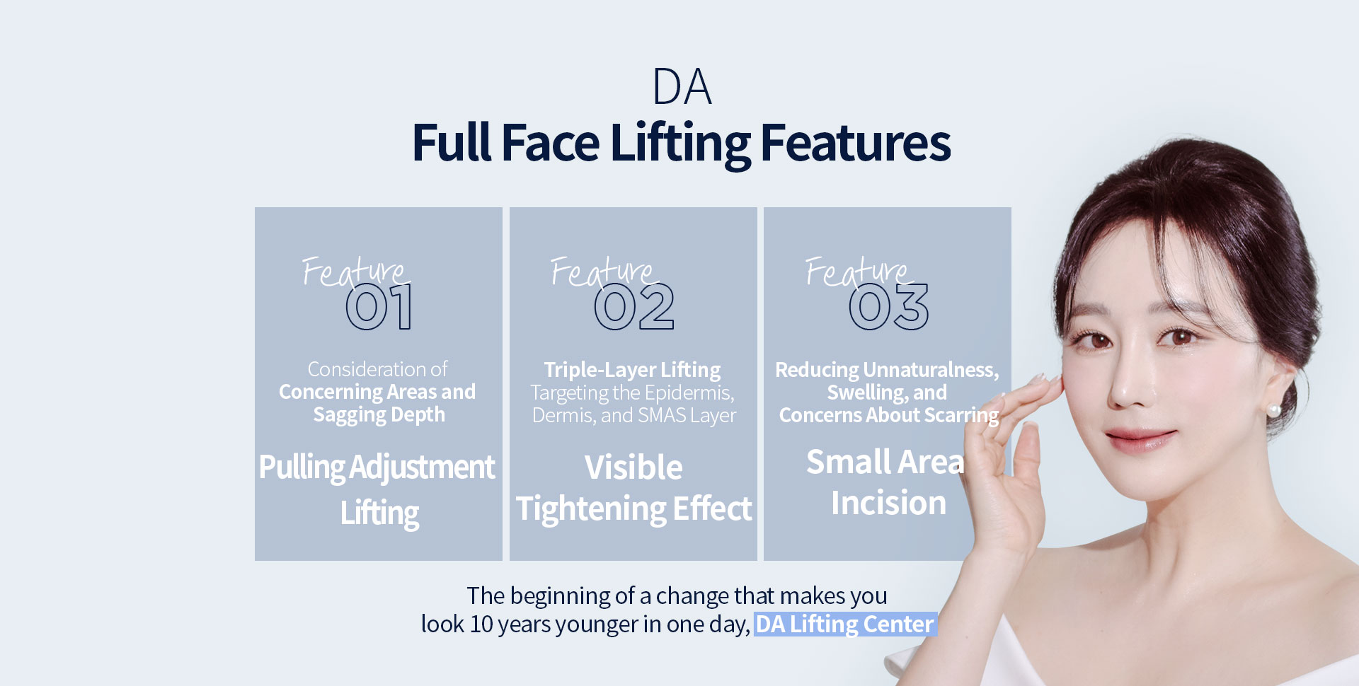 DA Full face lifting feature