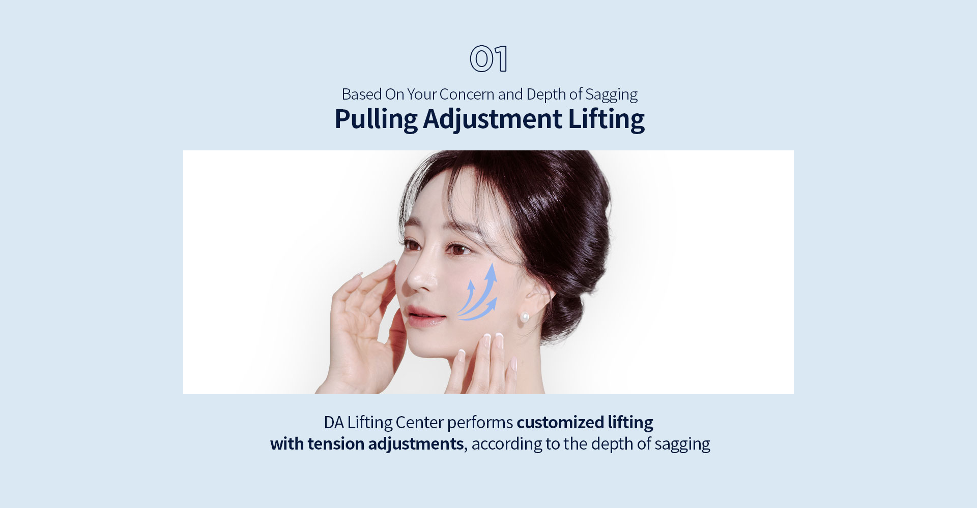 01. For your concerns and depth of sagging. pulling adjustment lifting