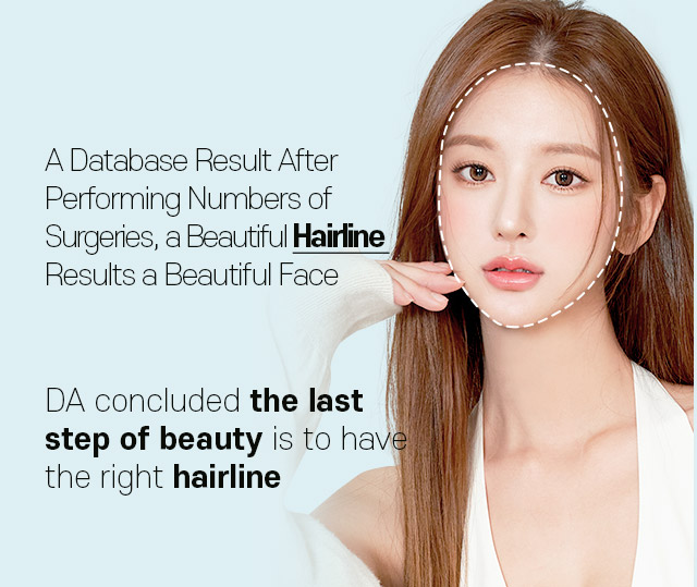 A Database Result After Performing Numbers of Surgeries, a Beautiful Hairline Results a Beautiful Face