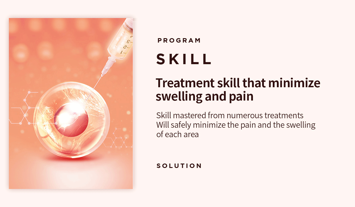 Treatment skill that minimize swelling and pain