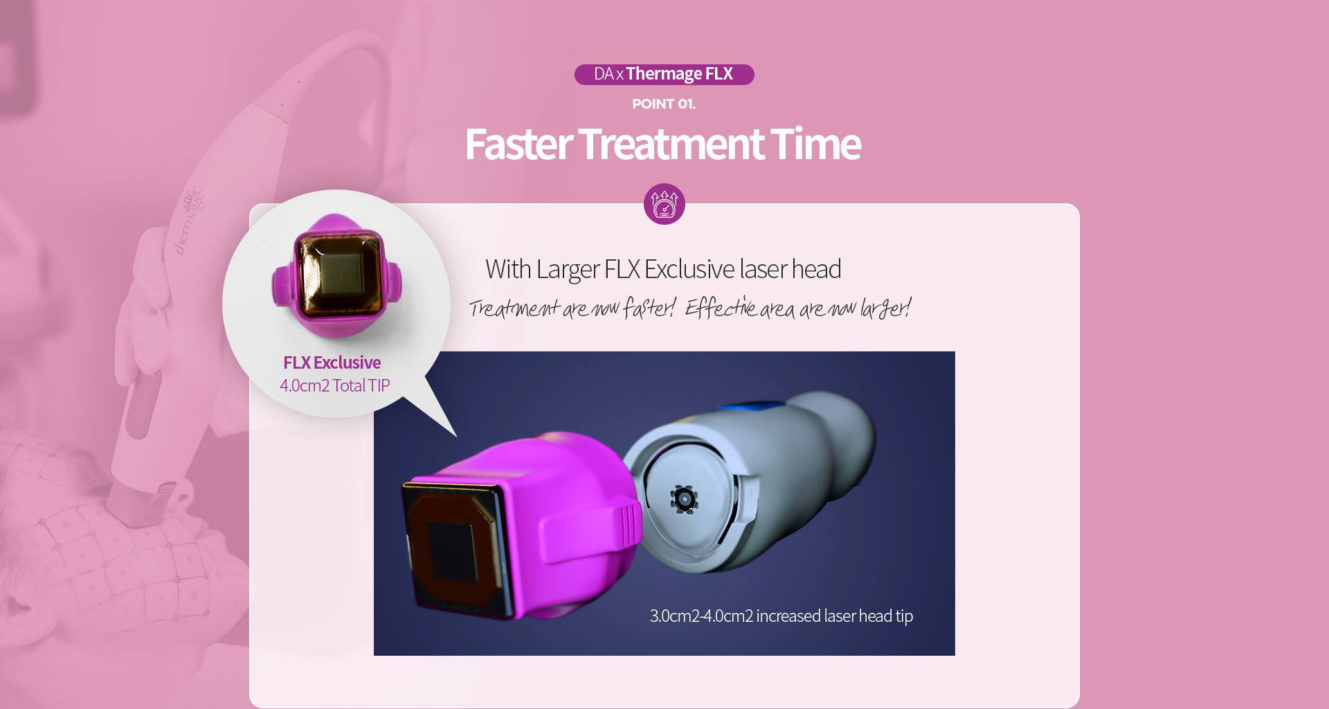 DA Thermage FLX, point01. Faster Treatment Time