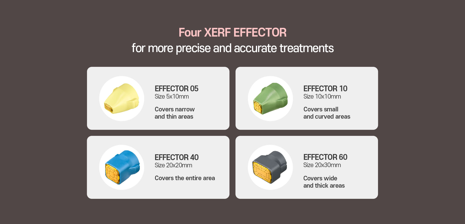 Four XERF EFFECTOR for more precise and accurate treatments