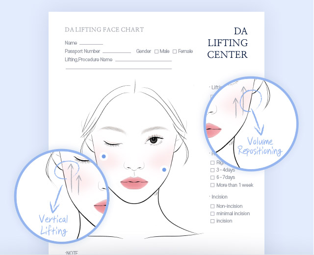 DA Lifting Know-How, Face Design Chart